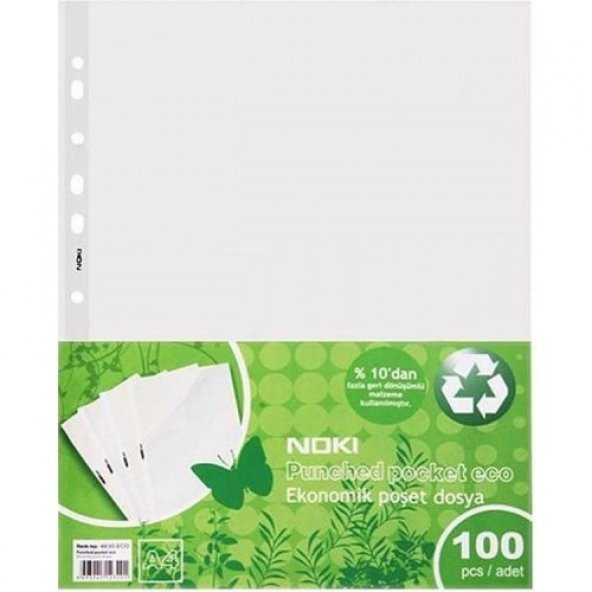 NOKİ POŞET DOSYA ECO 100 LÜ 4830 ÜCRETSİZ KARGO ürün görseli 1