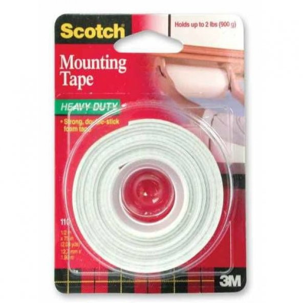 3M Scotch 110 Çift Taraflı Yapışkan Köpük Bant ÜCRETSİZ KARGO ürün görseli 1