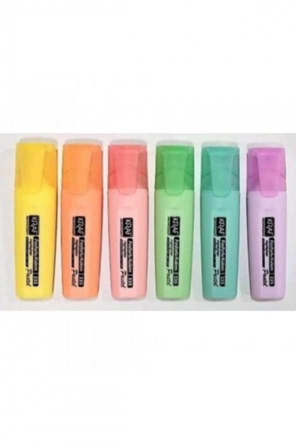Pastel Fosforlu Kalem 6 Renk Set ürün görseli 1