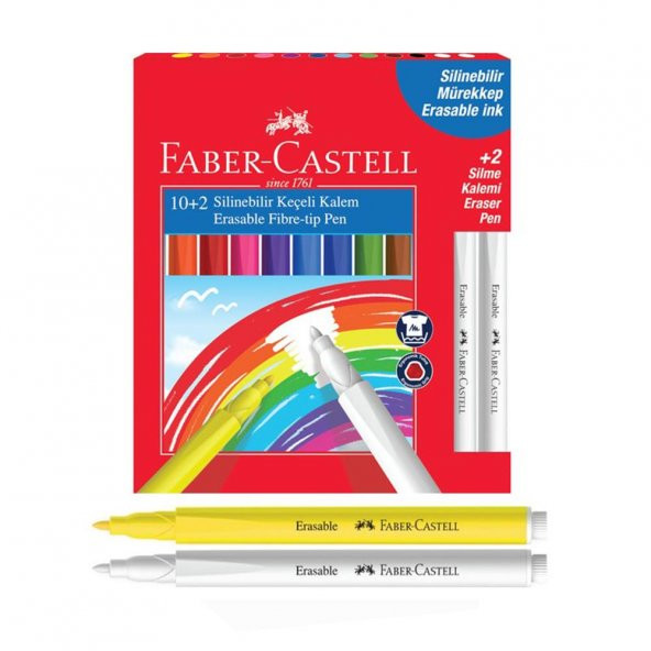 10+2 Renk Silinebilir Keçeli Kalem Faber Keçeli Boya Kalemi 1 Paket ürün görseli 1