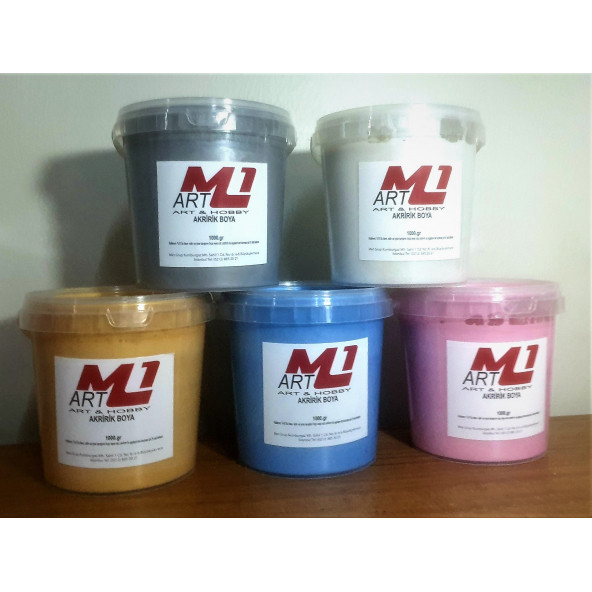 M1 ART AKRİLİK SEDEF BOYA 1kg - 5 RENK SECENEĞİ ürün görseli 1