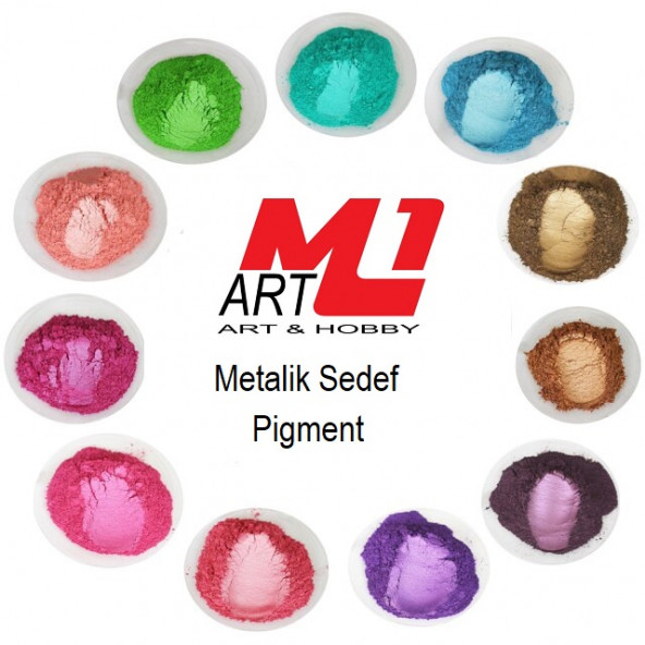 M1 METALİK SEDEF PİGMENT 5.GR-Epoksi -Poliüretan -Polyester Reçine-Mum-Kozmetik-Boya ürün görseli 1