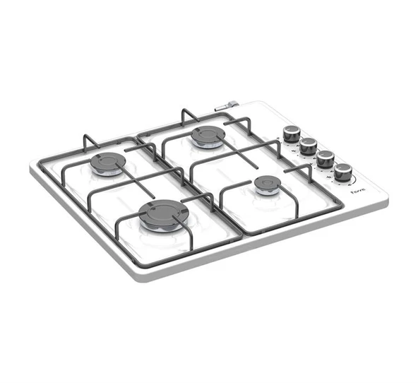 Ferre D40 W 4 Gözü Gazlı Ultra Slim Gövde Set Üstü Ocak - Beyaz ürün görseli 1