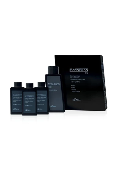 Kaaral Manniskan Saç Sakal Boyası 3 x 50 ml + 150 ml Oksidan 78 ürün görseli 1