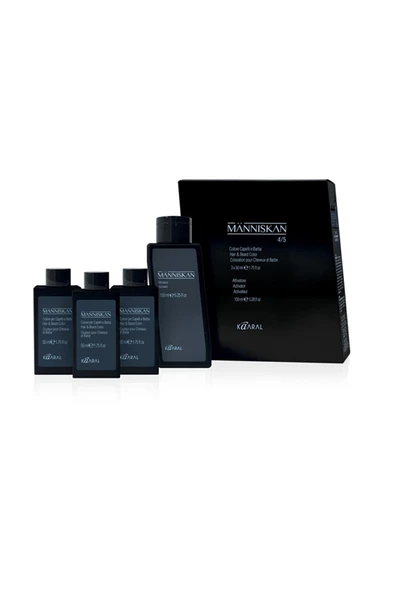 Kaaral Manniskan Saç Sakal Boyası 3 x 50 ml + 150 ml Oksidan 45 ürün görseli 1