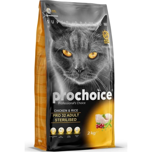 ProChoice Pro 32 Sterilised Tavuklu Kısır Kedi Maması 2 kg ürün görseli 1