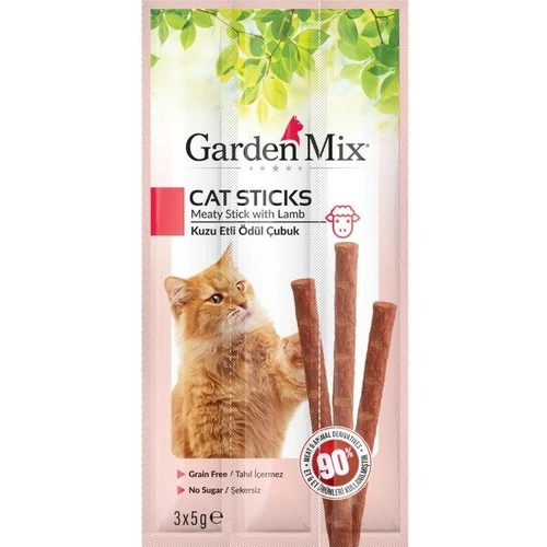 Gardenmix Kuzu Etli Kedi Stick Ödül 3*5g 1 adet Skt: 03/2027 ürün görseli 1