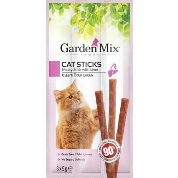 Gardenmix Ciğerli Kedi Stick Ödül 3*5g 1 adet Skt: 03/2027 ürün görseli 1