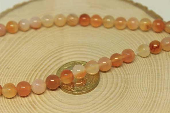 Akik Taşı 8mm5 adet (24025-1) ürün görseli 1
