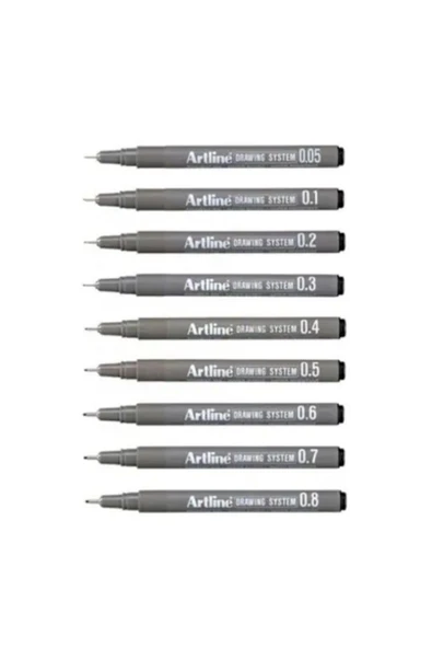 Artline Drawing System Teknik Çizim Kalemi 9'li Tam Set ürün görseli 1