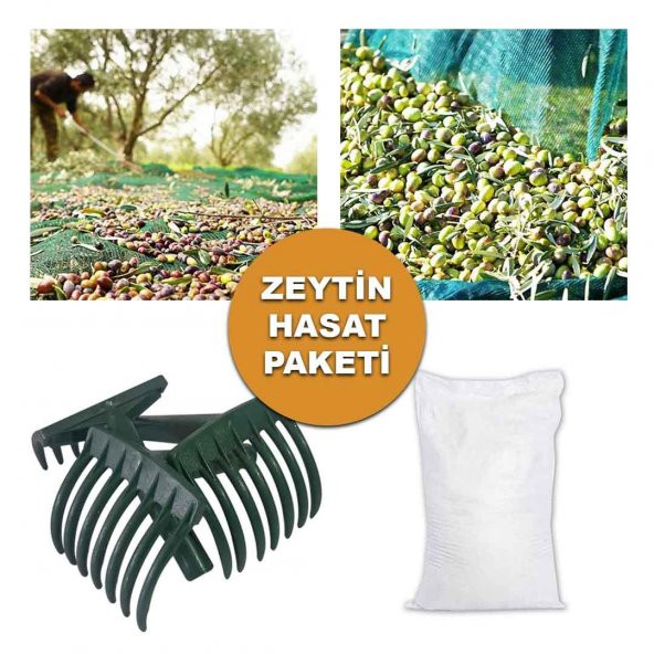 ZEYTİN HASAT PAKETİ 4X6 ZEYTİN SERGİSİ, 10 ADET ZEYTİN TIRMIĞI, 50X80 MAT ÇUVAL ZEYTİN TOPLAMA EKİPMANLARI ürün görseli 1
