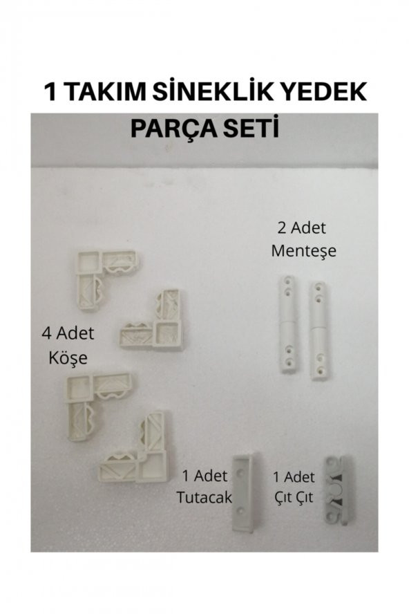 PİMAPEN SİNEKLİK YEDEK PARÇA TAKIMI (KÖŞELER  MENTEŞEÇITÇITTUTACAK) ürün görseli 1