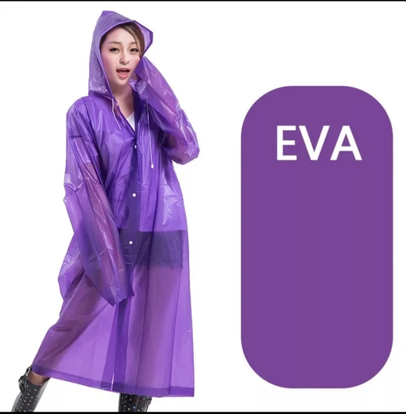 Raıncoat Yağmurluk - Siyah  Pembe Tek Ebat - Resim 11