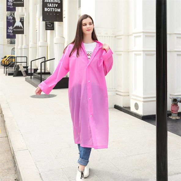 Marlux Raincoat Eva Yağmurluk   Pembe Tek Ebat ürün görseli 1