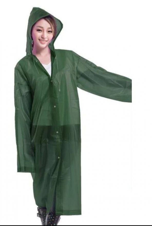 Marlux Raincoat Eva Yağmurluk   Haki Tek Ebat - Resim 3