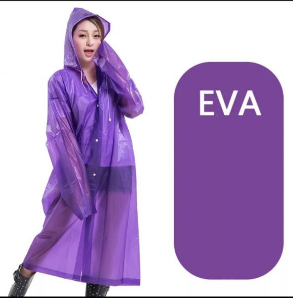 Marlux Raincoat Eva Yağmurluk   Mor Tek Ebat - Resim 2