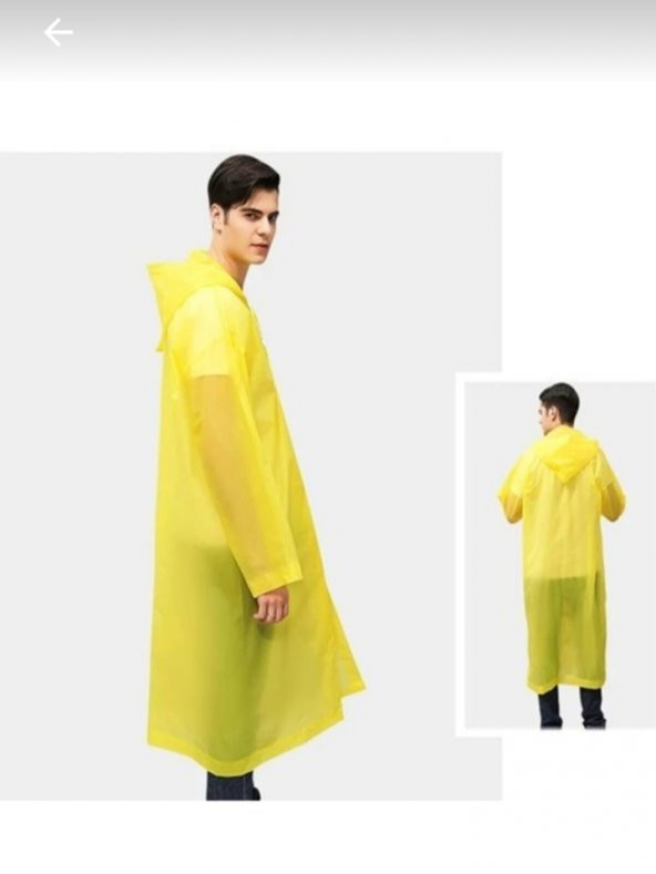 Marlux Raincoat Eva Yağmurluk   Sarı Tek Ebat - Resim 3