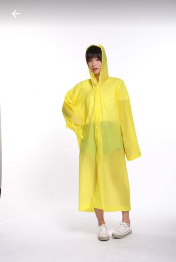 Marlux Raincoat Eva Yağmurluk   Sarı Tek Ebat - Resim 4