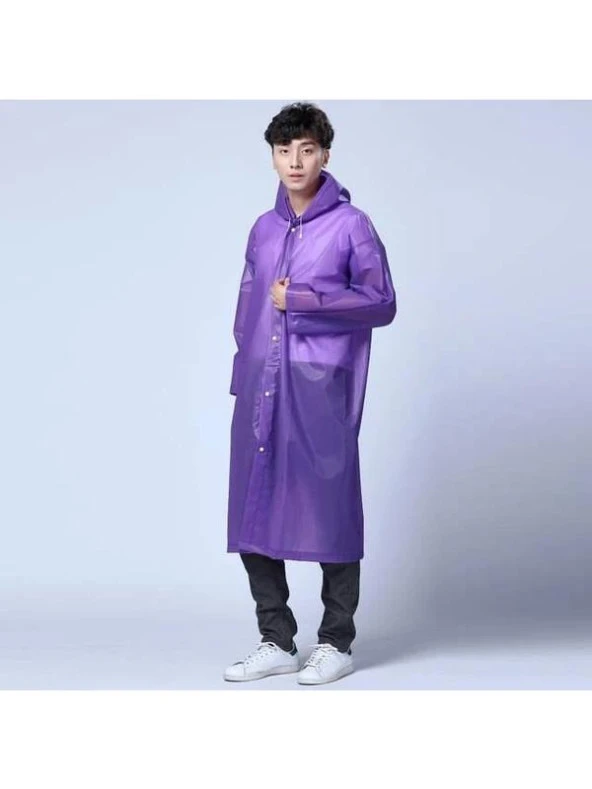 Marlux Raincoat Eva Yağmurluk   Mor Tek Ebat - Resim 5