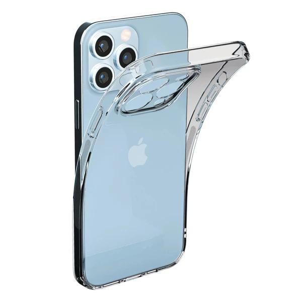 FitCase iPhone 14 Pro Max Kılıf Kamera Korumalı Silikon Şeffaf Arka Kapak ürün görseli 1