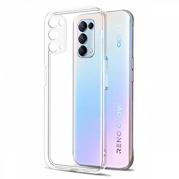 FitCase Oppo Reno 5 Pro 5G Kılıf Kamera Korumalı Silikon Şeffaf Arka Kapak ürün görseli 1
