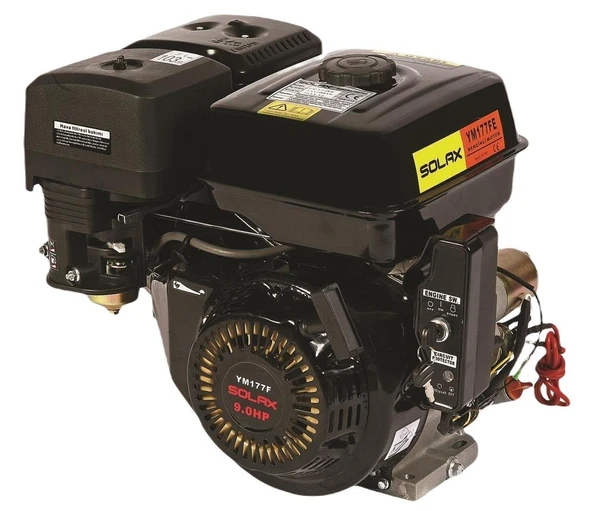 Solax YM177FE Marşlı Benzinli Motor Kamalı Krank 25 mm 9 Hp ürün görseli 1