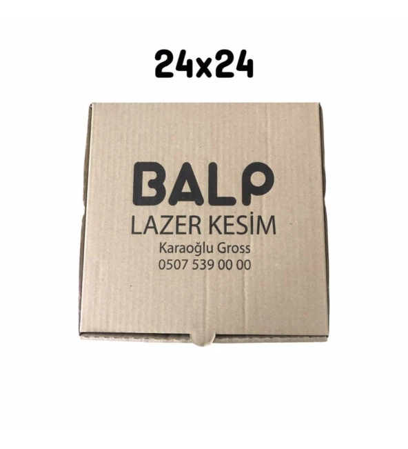 24x24 cm Ebatında 10 adet Üretim Fazlası Yazılı Karton Kutu ürün görseli 1
