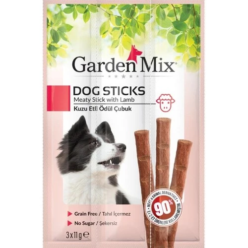 Gardenmix Kuzu Etli Köpek Stick Ödül 3*11g 1 adet Skt: 01/2027 ürün görseli 1