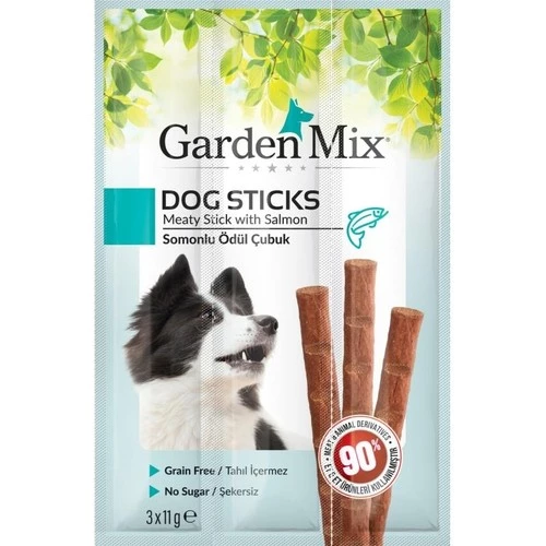 Gardenmix Somonlu Köpek Stick Ödül 3*11g 1 adet Skt: 09/2026 ürün görseli 1