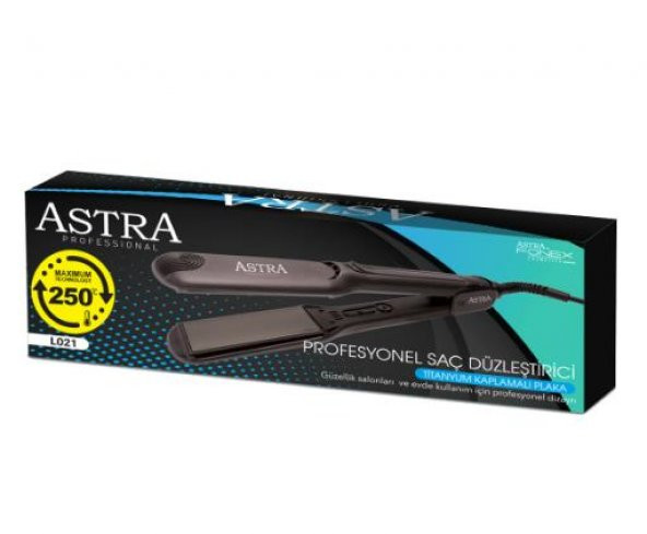 Astra L021 Profesyonel Siyah Saç Düzleştirici ürün görseli 1