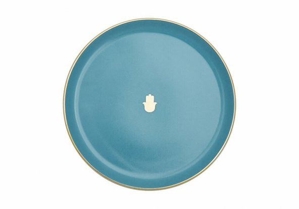 Porland Glamorous Turkuaz Düz Tabak 20cm ürün görseli 1