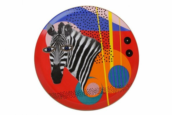 Porland Wild Life Zebra Düz Tabak 28cm ürün görseli 1