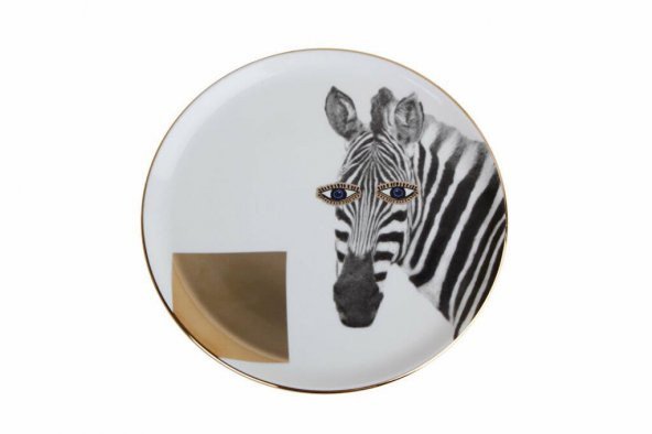 Porland Wild Life Zebra Düz Tabak 20cm ürün görseli 1