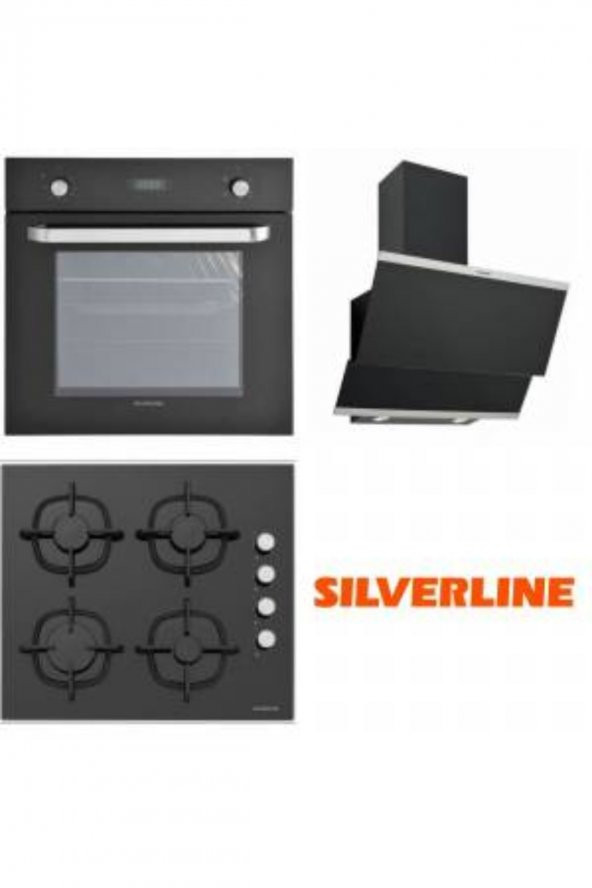 Silverline Siyah Cam Ankastre Set BO6024b01-CS5335B01-3420 Classy ürün görseli 1