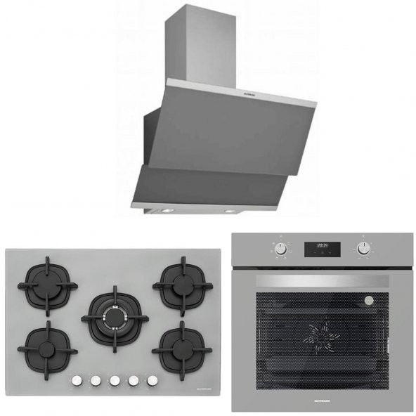 Silverline Gri Cam Ankastre Set BO6502S02 - CS5364S01 - 3420 Classy 60 ürün görseli 1