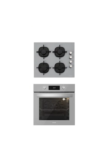 Silverline Gri 2'li Ankastre Set 5 Yıl Garanti (Cs5335s01+bo6504s01) ürün görseli 1