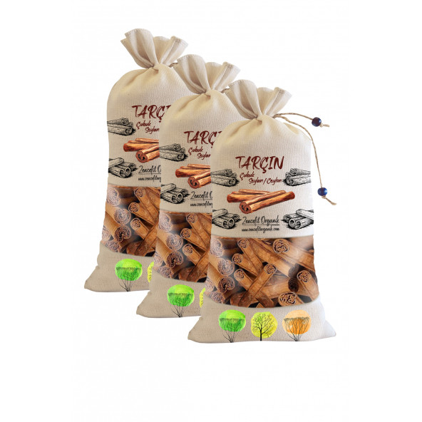 3 Adet Bez Torba Seylon Tarçın 220 Gr. x 3 Ad. Orijinal Ceylon Seylan Yaprak Çubuk Tarçın 660 Gr. ürün görseli 1