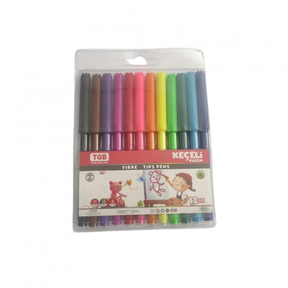 Keçeli Kalem 12 Renk Tgb Keçeli Kalem 12 li 1 Paket ürün görseli 1