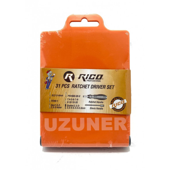 Rico Cırcırlı Mini Tornavida Saatçi Bits Seti Takımı 31 Parça RC2002 - Resim 2