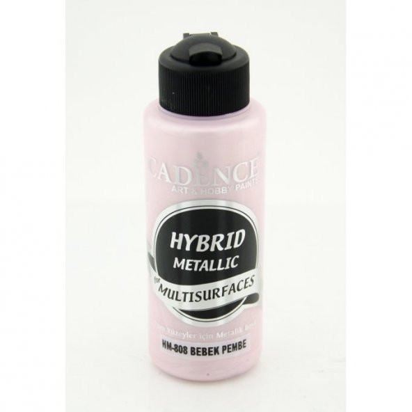 Cadence Hibrit Metalik Multisurface Boya H808 Bebek Pembe 120ml ürün görseli 1
