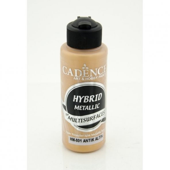 Cadence Hibrit Metalik Multisurface Boya H801 Antik Altın 120ml ürün görseli 1