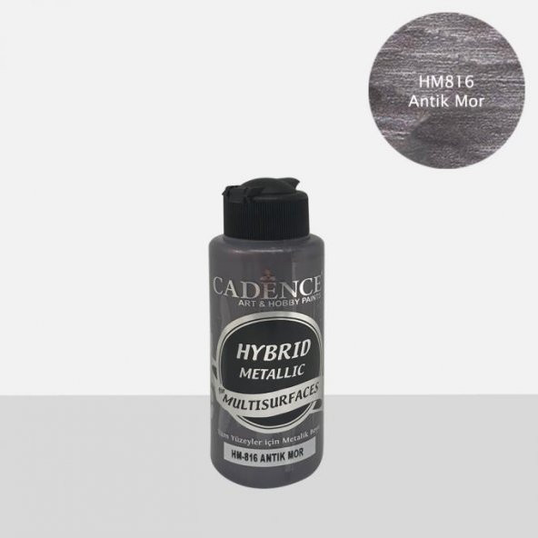 Cadence Hibrit Metalik Multisurface Boya H816 Antik Mor 120ml ürün görseli 1