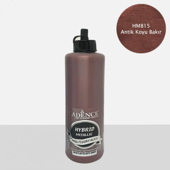 Cadence Hibrit Metalik Multisurface Boya HM815 Antik Koyu Bakır 500ml ürün görseli 1