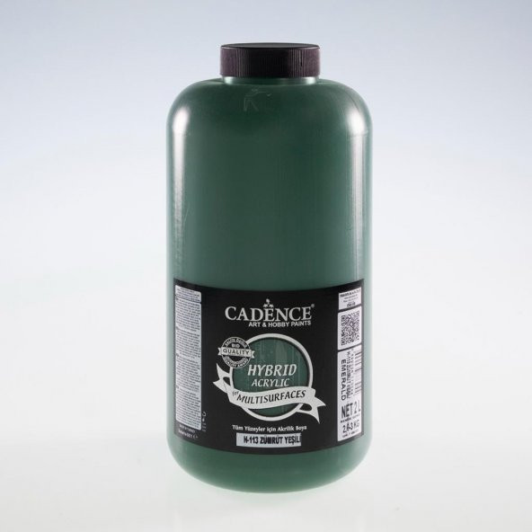 Cadence Hibrit Multisurface Boya 2000ml H-113 Zümrüt Yeşili (3 Kg) ürün görseli 1