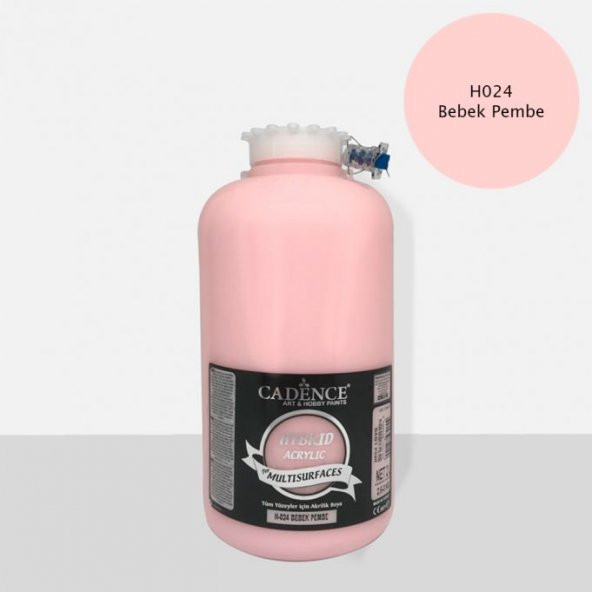 Cadence Hibrit Multisurface Boya 2000ml H-024 Bebek Pembe (3 Kg) ürün görseli 1