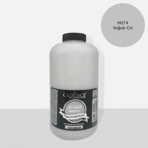 Cadence Hibrit Multisurface Boya 2000ml H-074 Soğuk Gri (3 Kg) ürün görseli 1