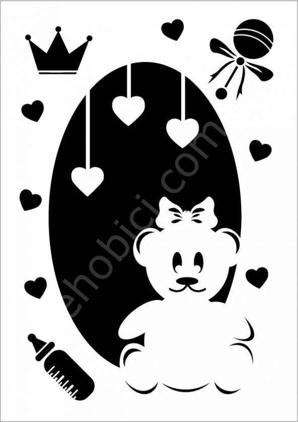 Cadence Çocuk Desen Stencil Şablon 21x30 KCS-002 ürün görseli 1