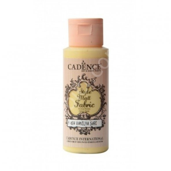 Cadence Style Mat Kumaş Boyası - 604 Vanilya Sarı 59ml ürün görseli 1