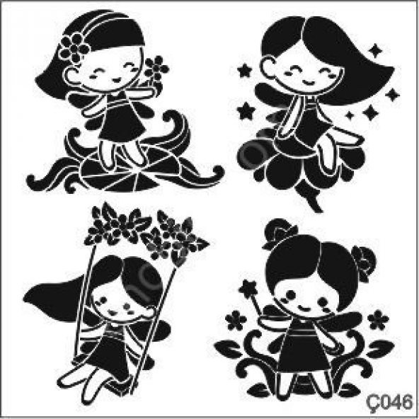 Çocuk Desen Stencil Şablon (30x30) Ç-046 ürün görseli 1