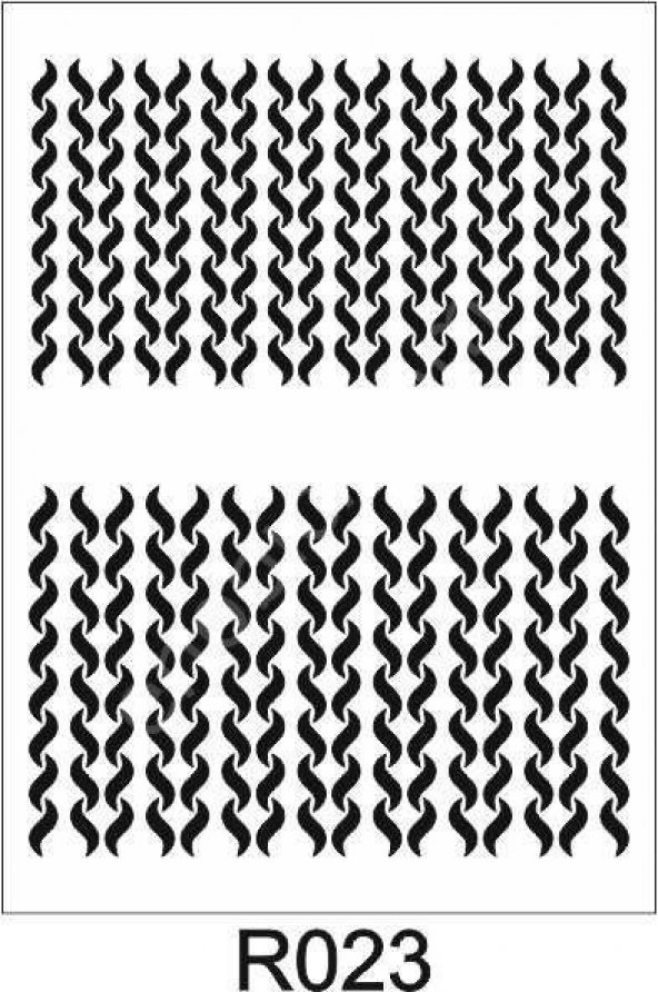 Ardışık Desen Stencil Şablon (21x30) R-023 ürün görseli 1